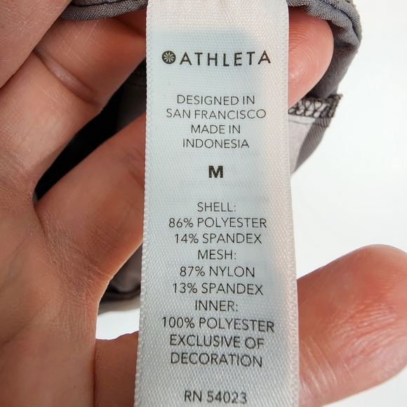 Athleta Mesh Racer Racer Run Shorts 4" Leopard Print Grey Lined Running Shorts M - Picture 7 of 11